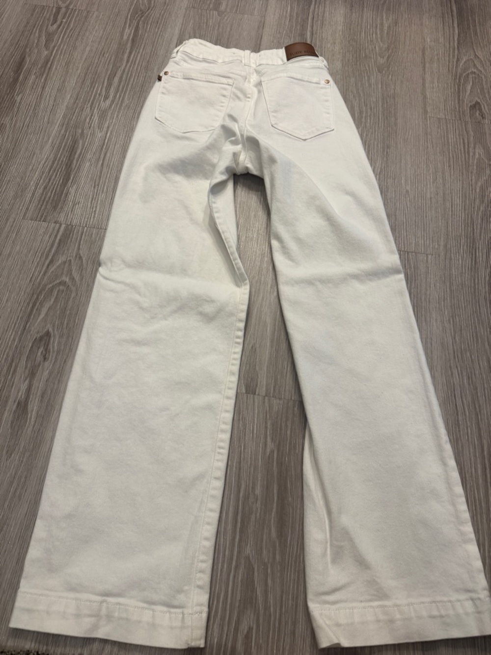 Judy Blue White High-Rise Wide Leg Jeans